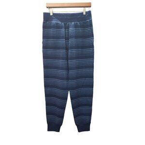 Lands' End Blake Shelton Collab Jogger Pants XS Blue Striped Lounge Pajama